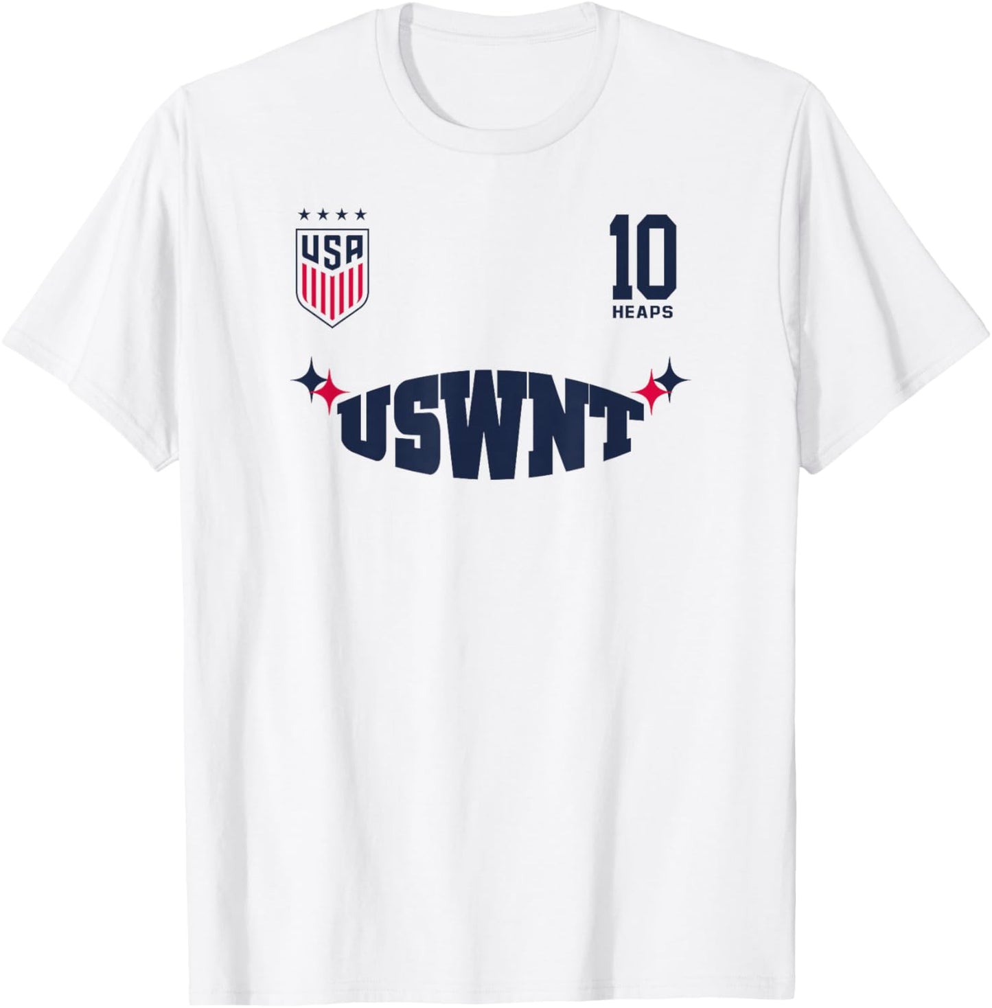Lindsey Heaps 10 White USWNT Officially Licensed T-Shirt - T-Shirt | White