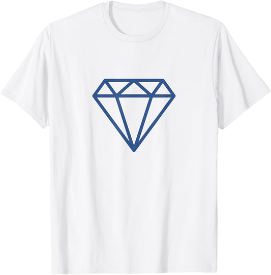 Diamond Shirts Urban Denim Blue Jean Aesthetic T-Shirt - T-Shirt | White