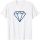 Diamond Shirts Urban Denim Blue Jean Aesthetic T-Shirt - T-Shirt | White