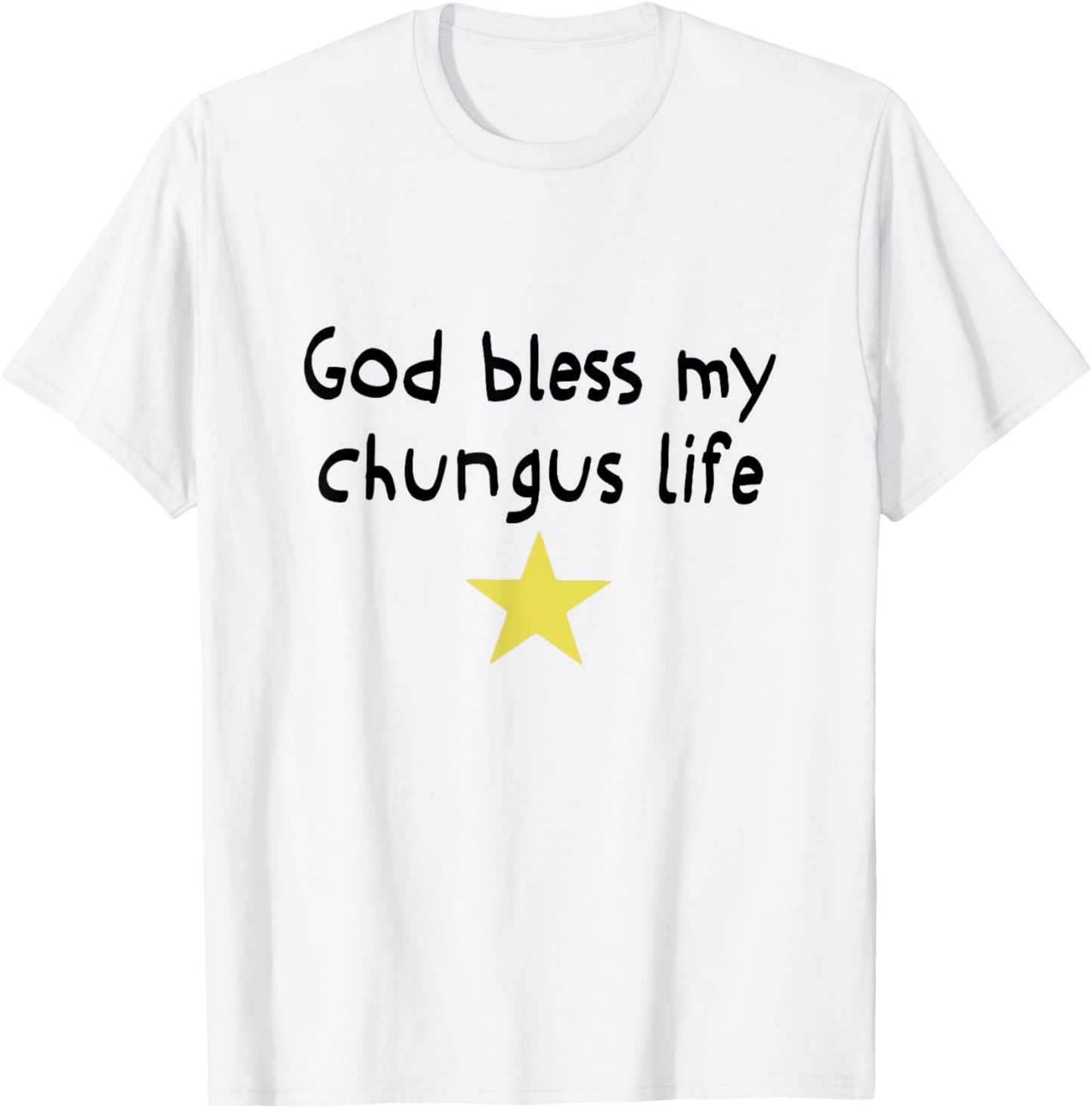 God Bless My Chungus Life Meme Funny Brainrot Meme Women Men T-Shirt - T-Shirt | White