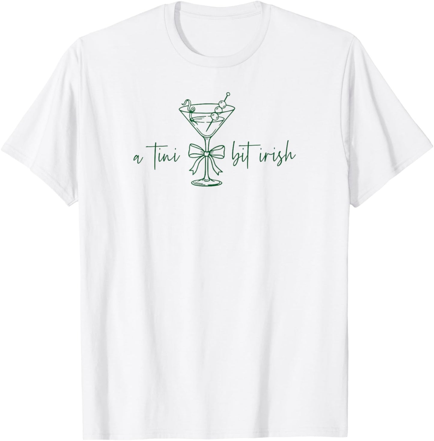 St. Patrick's Martini Irish Baby A Tini Bit Irish Lucky Girl T-Shirt - T-Shirt | White
