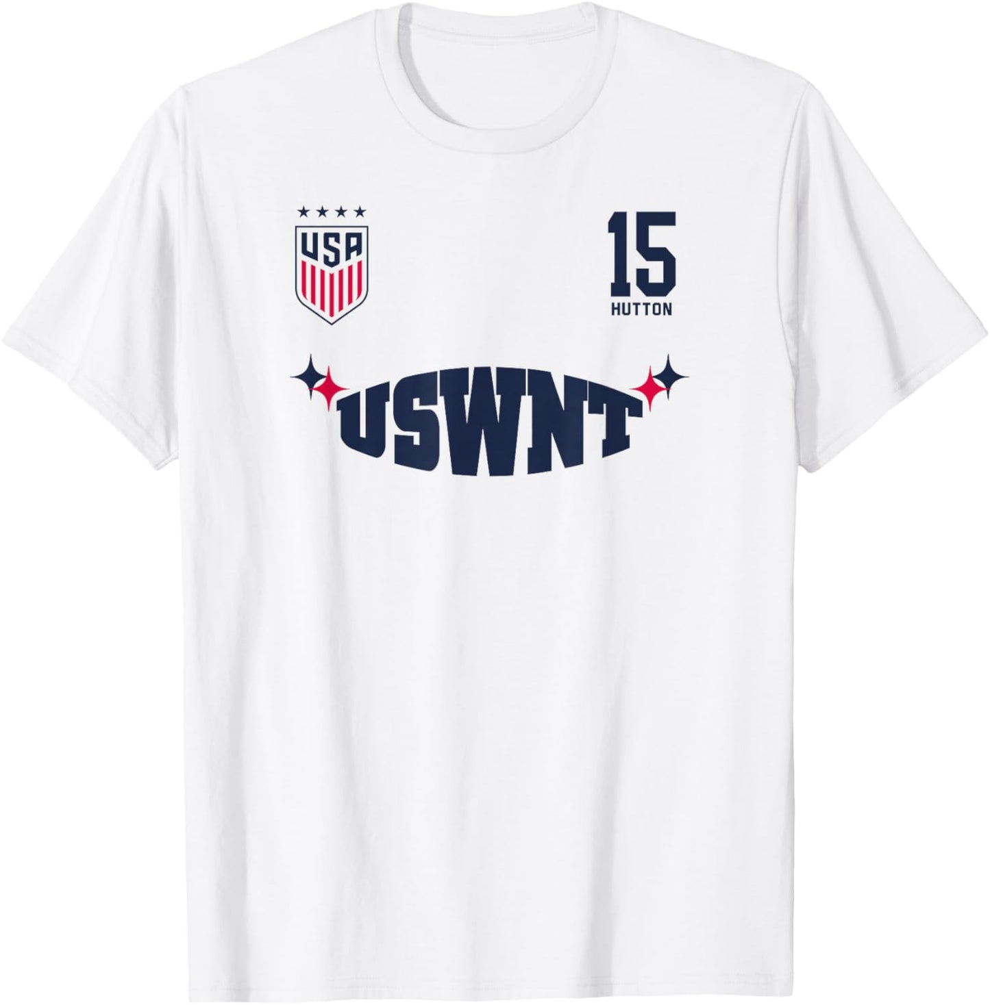Claire Hutton 16 White USWNT Officially Licensed T-Shirt - T-Shirt | White