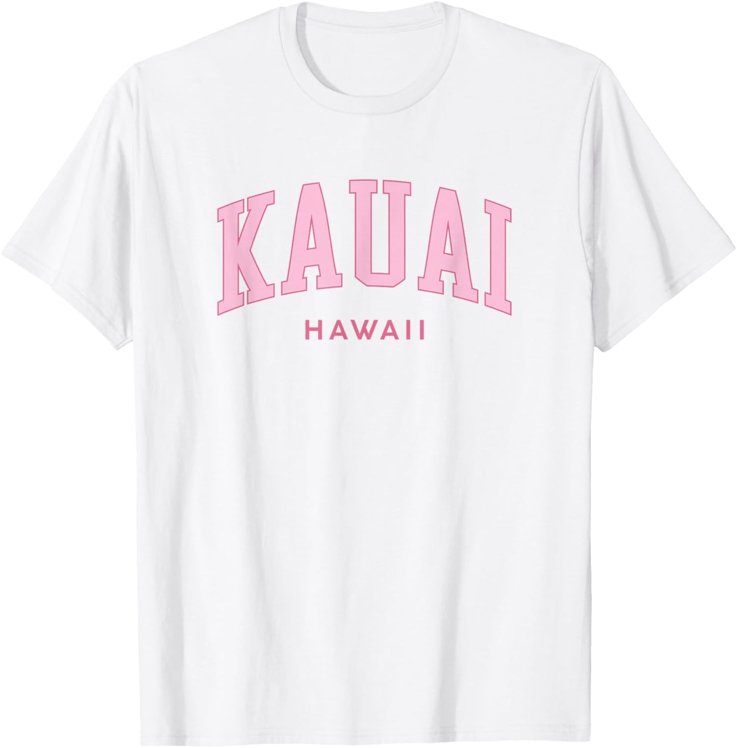 Kauai Hawaii Retro Preppy Throwback Pink Girls T-Shirt - T-Shirt | White