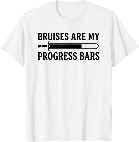 Funny Hema Gamer - Bruises are My Progress Bars T-Shirt - T-Shirt | White