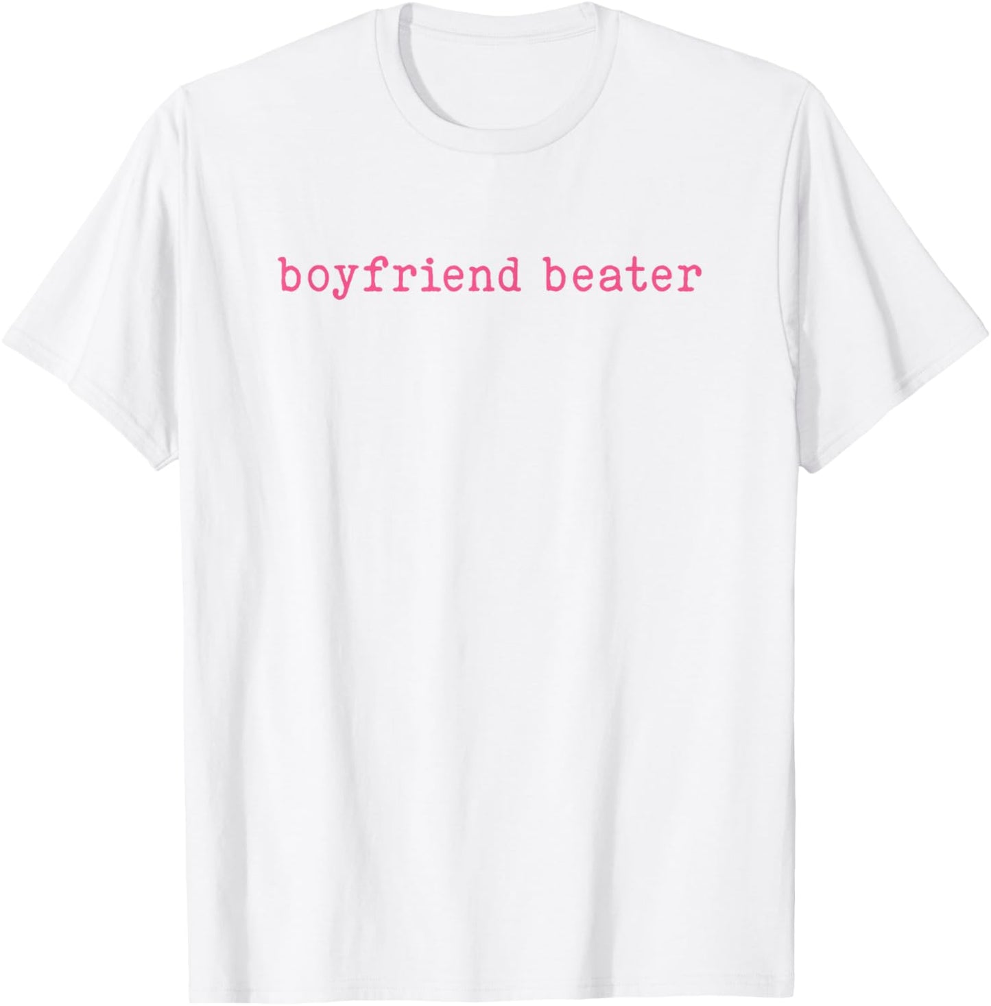 Boyfriend Beater Funny Girlfriend Humor Retro Groovy T-Shirt - T-Shirt | White