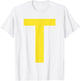 Letter T Funny Group Matching Halloween Costume T-Shirt - T-Shirt | White