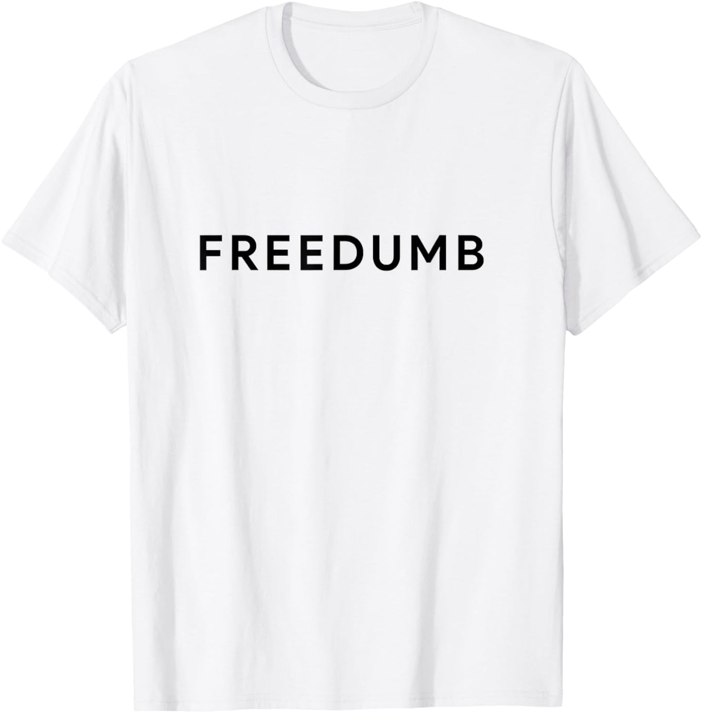 Freedumb Funny American Pun July 4th BBQ T-Shirt - T-Shirt | White
