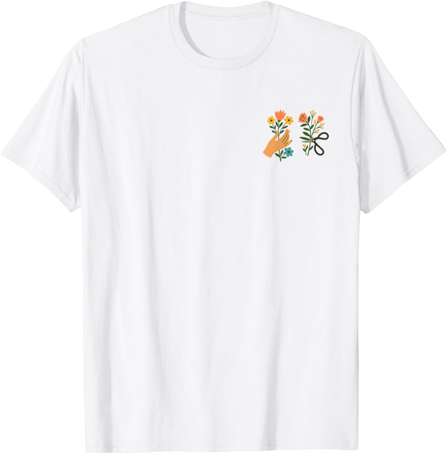 Cute Cozy Home with Flowers T-Shirt - T-Shirt | White