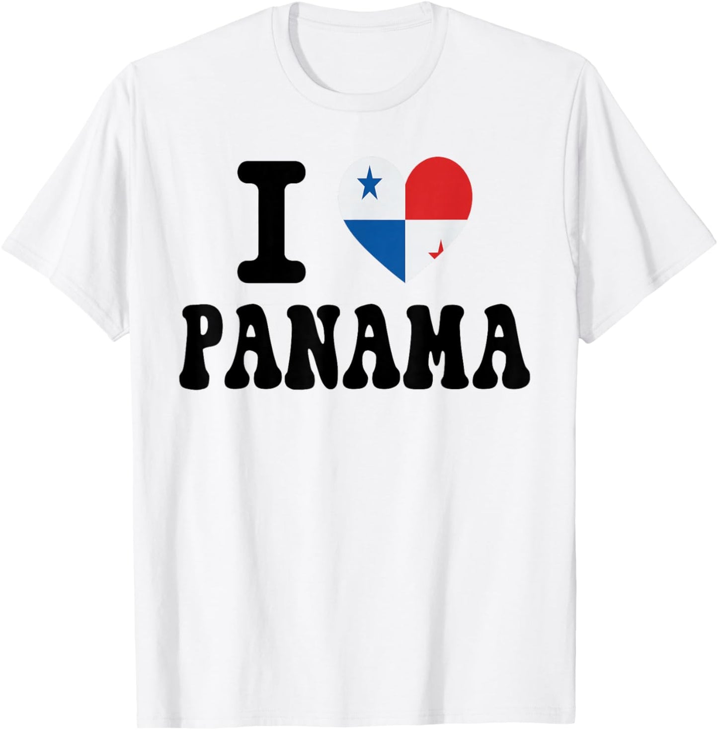 I Love Panama Heart Flag Retro Travel Souvenir T-Shirt - T-Shirt | White