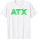 ATX/Austin TX Retro Design in Green T-Shirt - T-Shirt | White