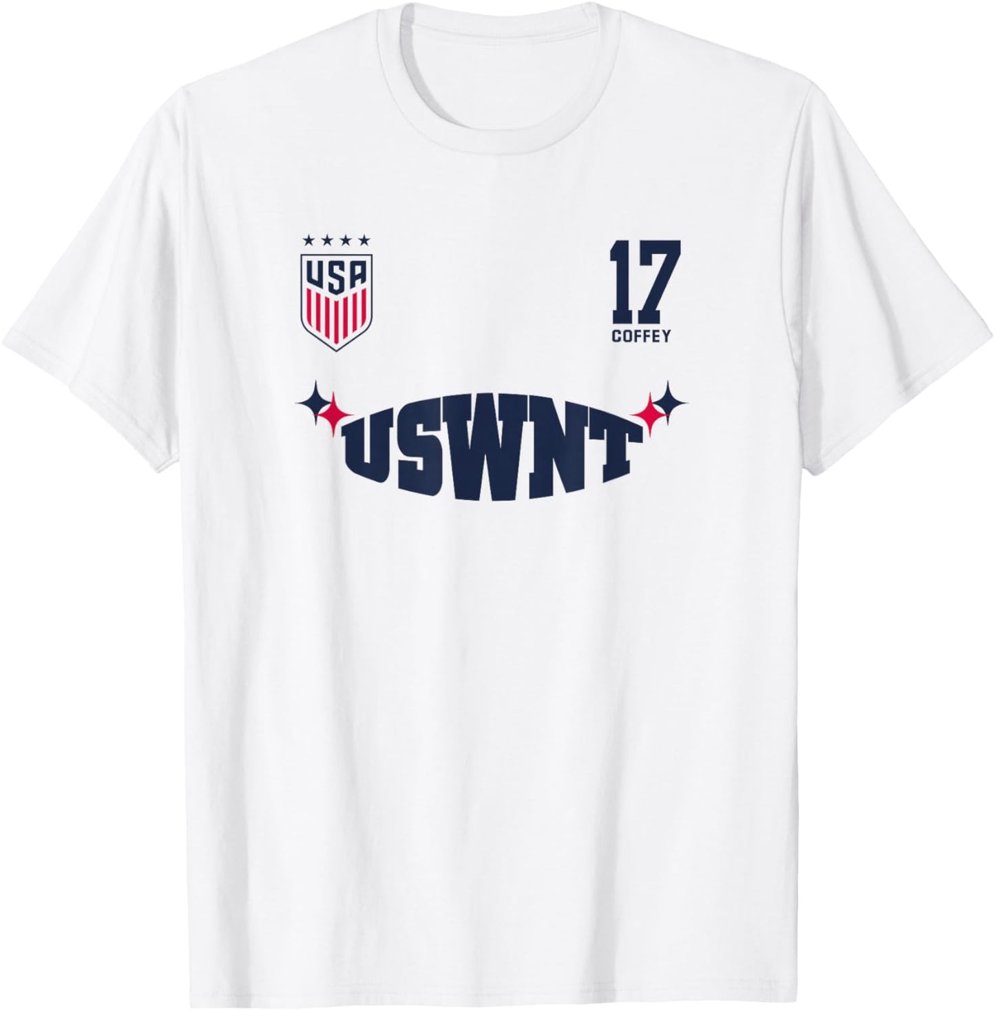Sam Coffey 17 White USWNT Officially Licensed T-Shirt - T-Shirt | White