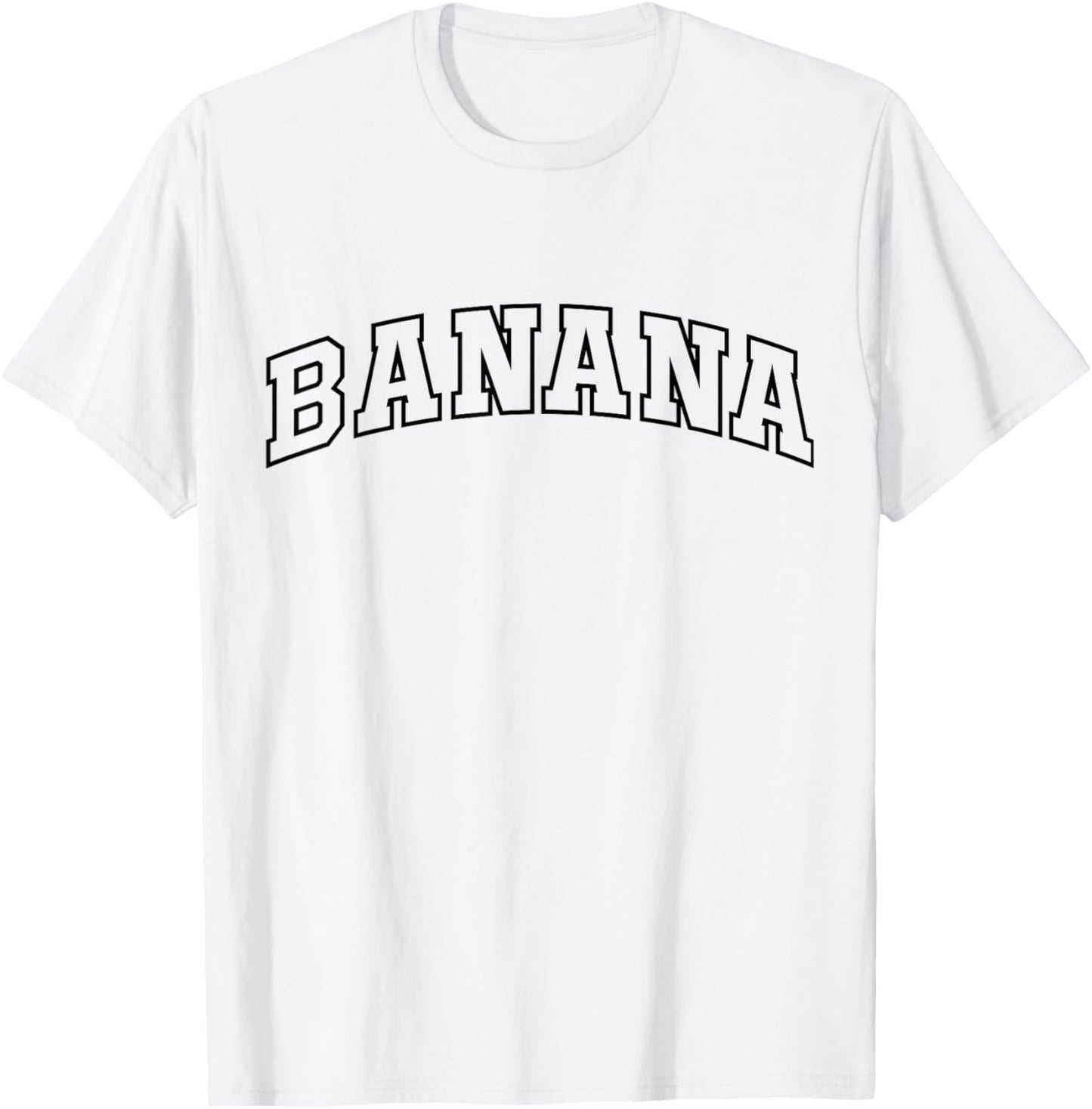 Banana Funny Athletic Lettering Costume Fruit Lover T-Shirt - T-Shirt | White