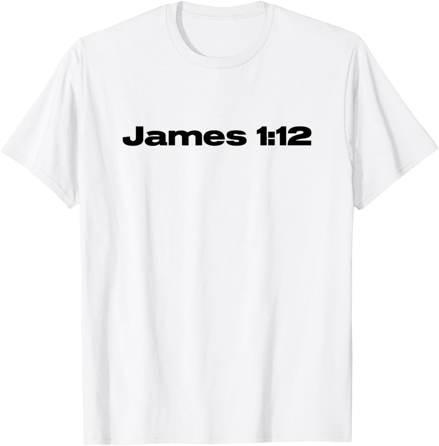 Christian Crown of Life James 1:12 to Those Who Love Him Blk T-Shirt - T-Shirt | White