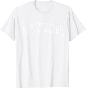 Banana Funny Athletic Lettering Costume Fruit Lover T-Shirt - T-Shirt | White