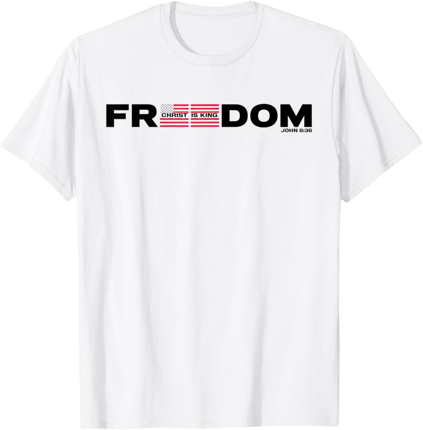 Freedom American Flag T-Shirt - T-Shirt | White