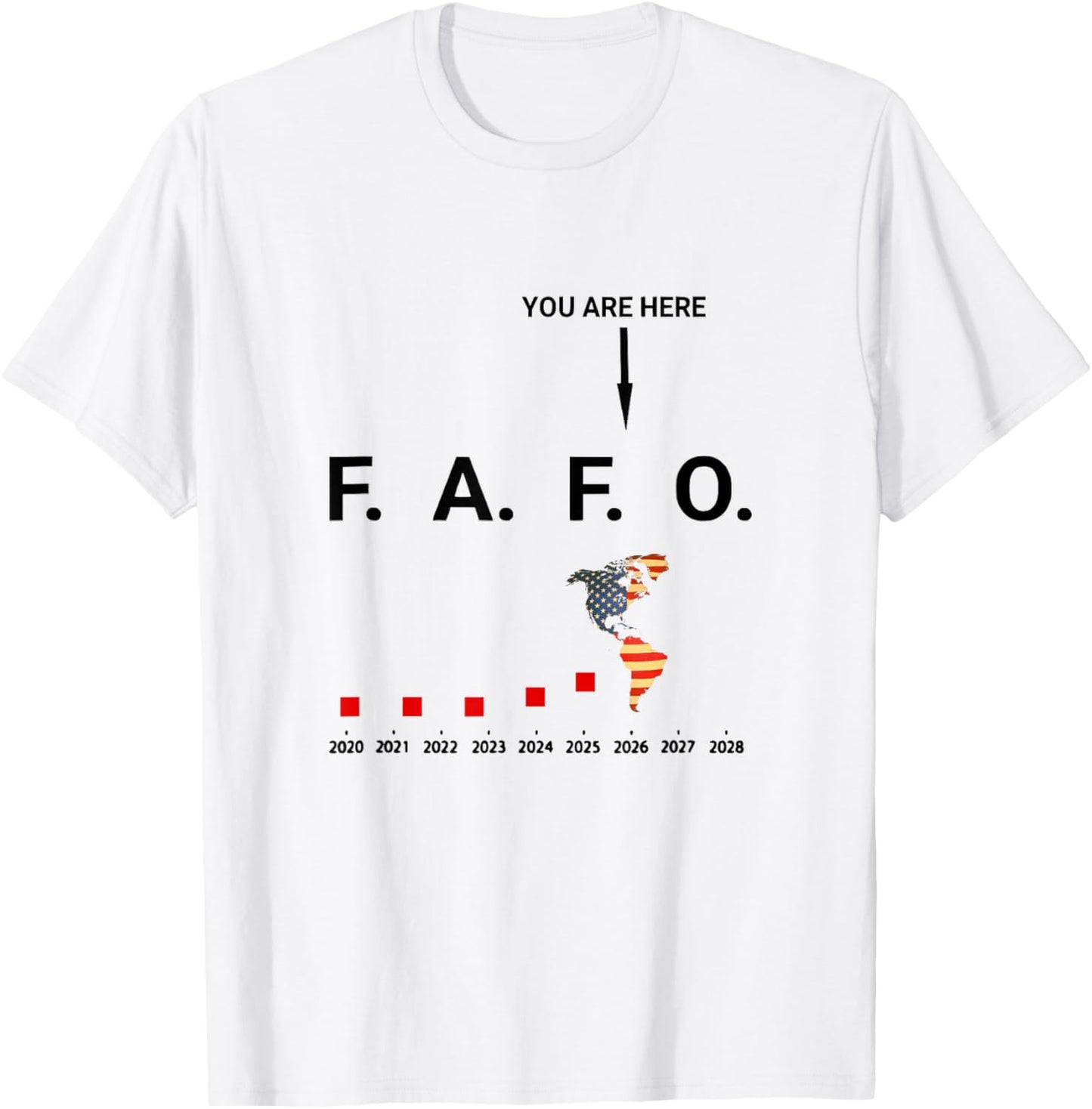 FAFO Funny You are Here FAFO Greenland American FAFO T-Shirt - T-Shirt | White
