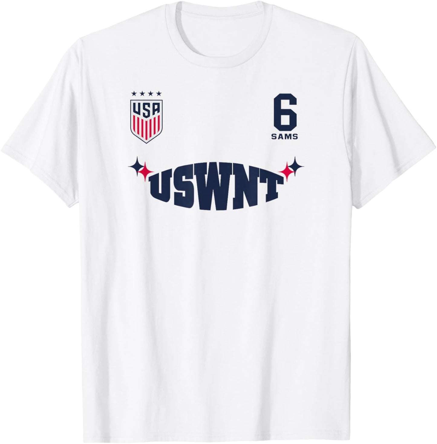 Emily SAMS 6 White USWNT Officially Licensed T-Shirt - T-Shirt | White