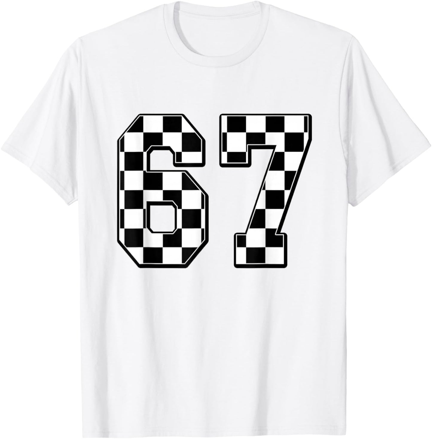 six Seven 67 Meme Number 67 T-Shirt - T-Shirt | White
