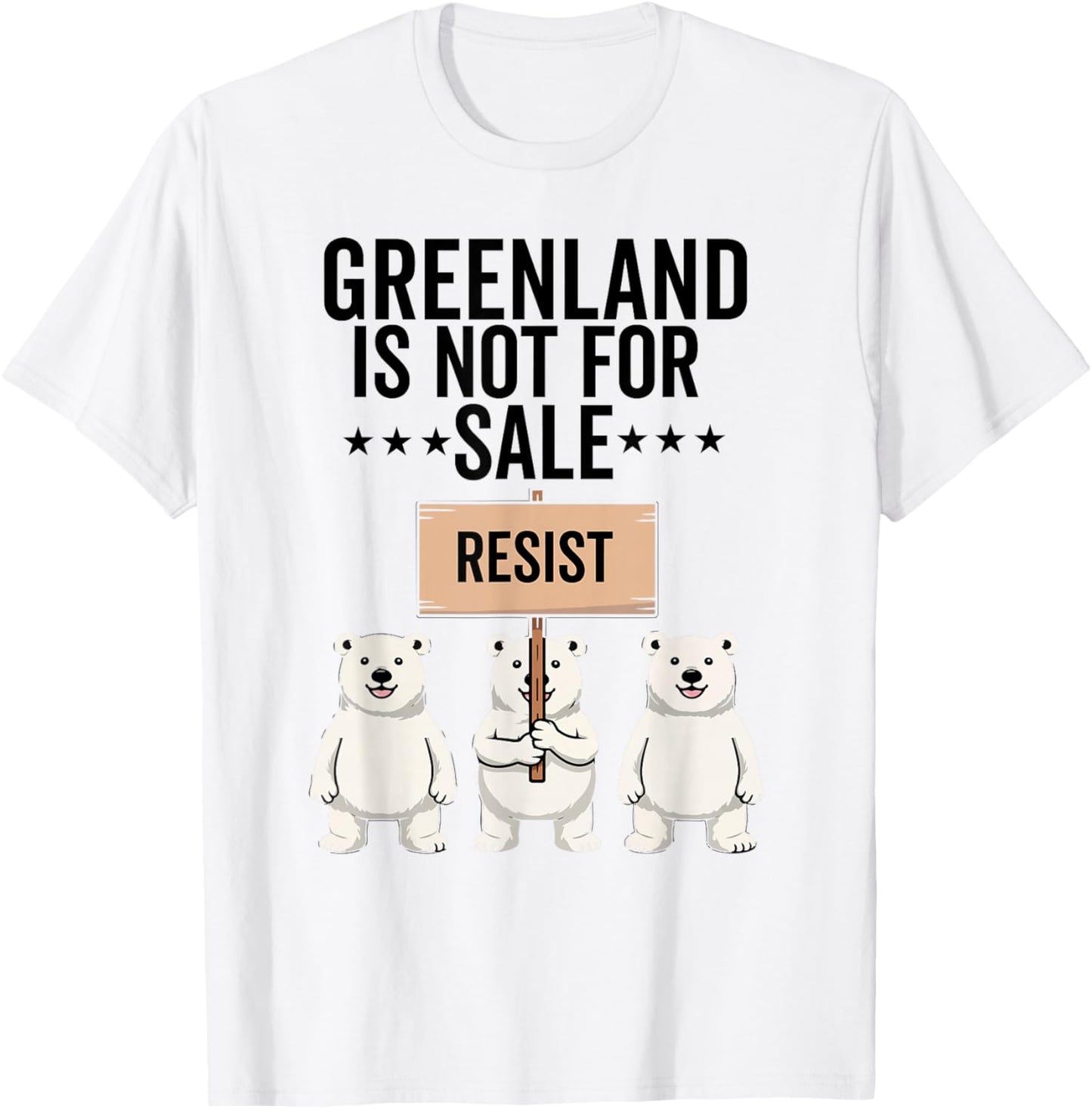 Greenland is not for Sale Polar Bear Greenland Denmark T-Shirt - T-Shirt | White