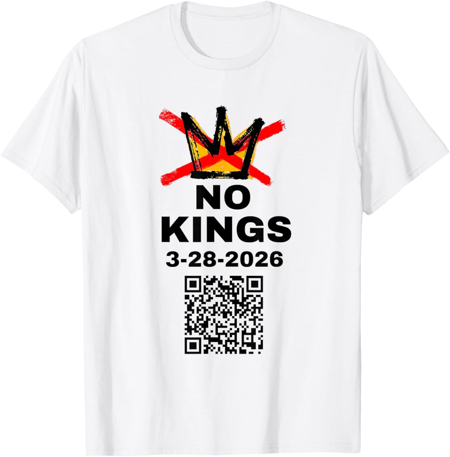 No Kings Day March 28 2026 No Kings in America T-Shirt - T-Shirt | White