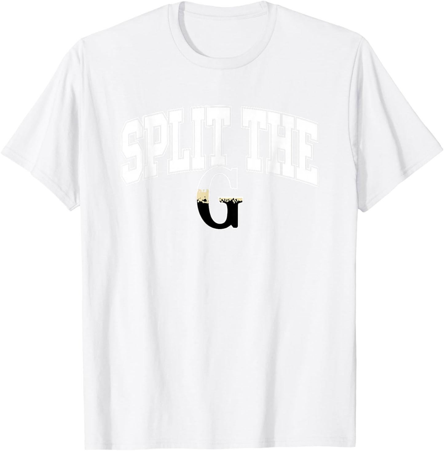 St. Patrick's Day Beer Funny Split The G T-Shirt - T-Shirt | White