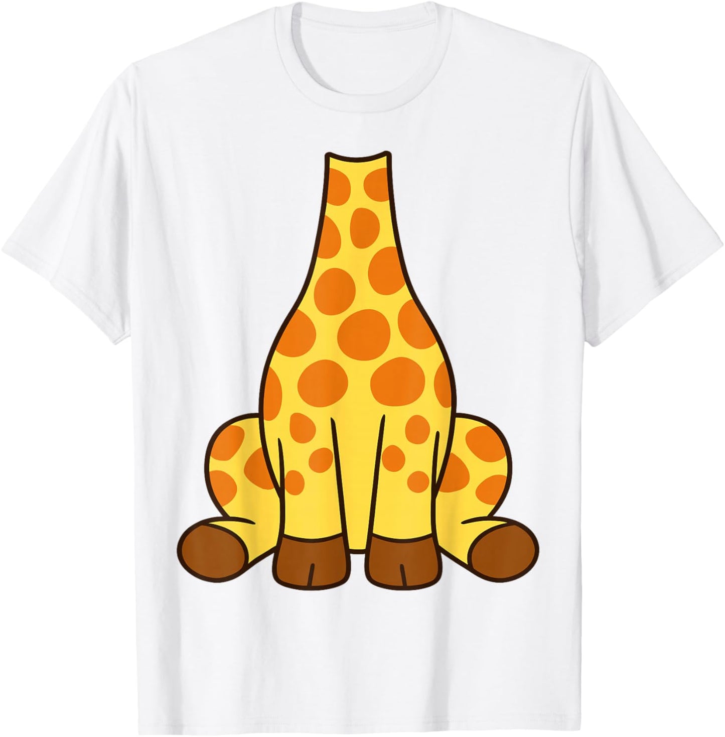 Giraffe Shirt Adult Men Women Kids Yellow Giraffe Costume T-Shirt - T-Shirt | White