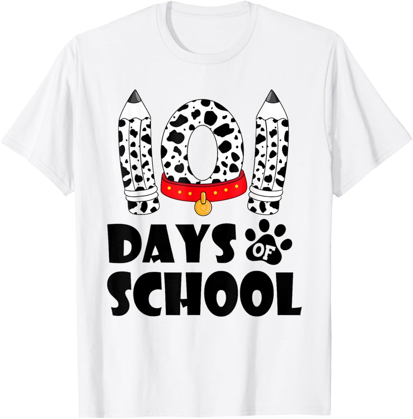 Happy 101 Days School Cute Dog 100 Days Smarter Student Kids T-Shirt - T-Shirt | White