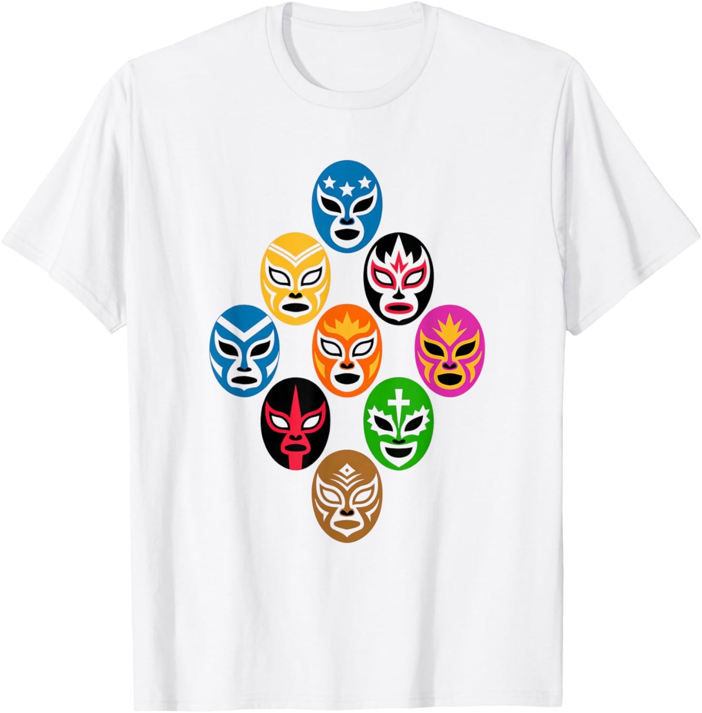Luchador Lucha Libre Masks Mexican Wrestling T-Shirt - T-Shirt | White