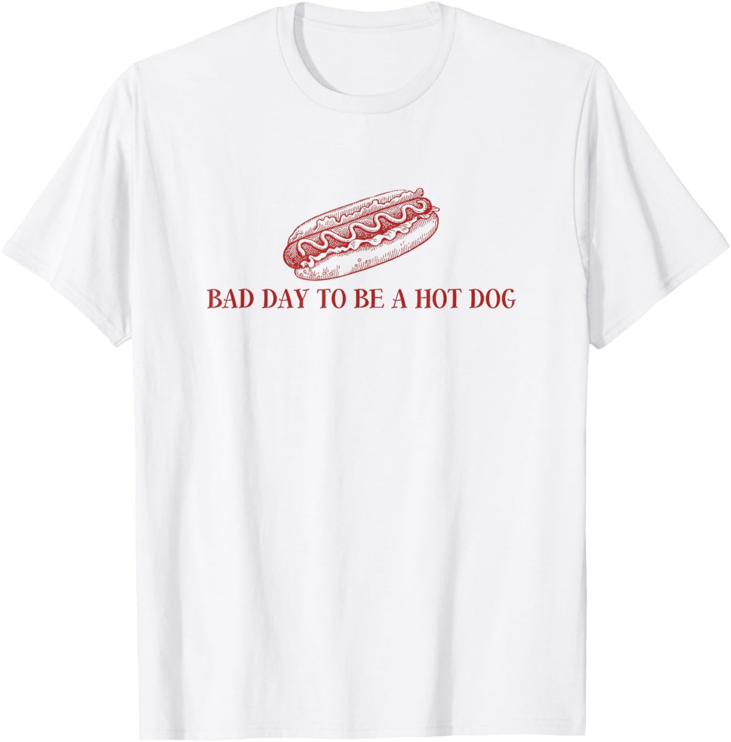 Bad Day to Be A Hot Dog Lover 4th of July Independence Day T-Shirt - T-Shirt | White