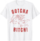 Retro Gotcha Bitch Funny Cupid Valentine's Day T-Shirt - T-Shirt | White