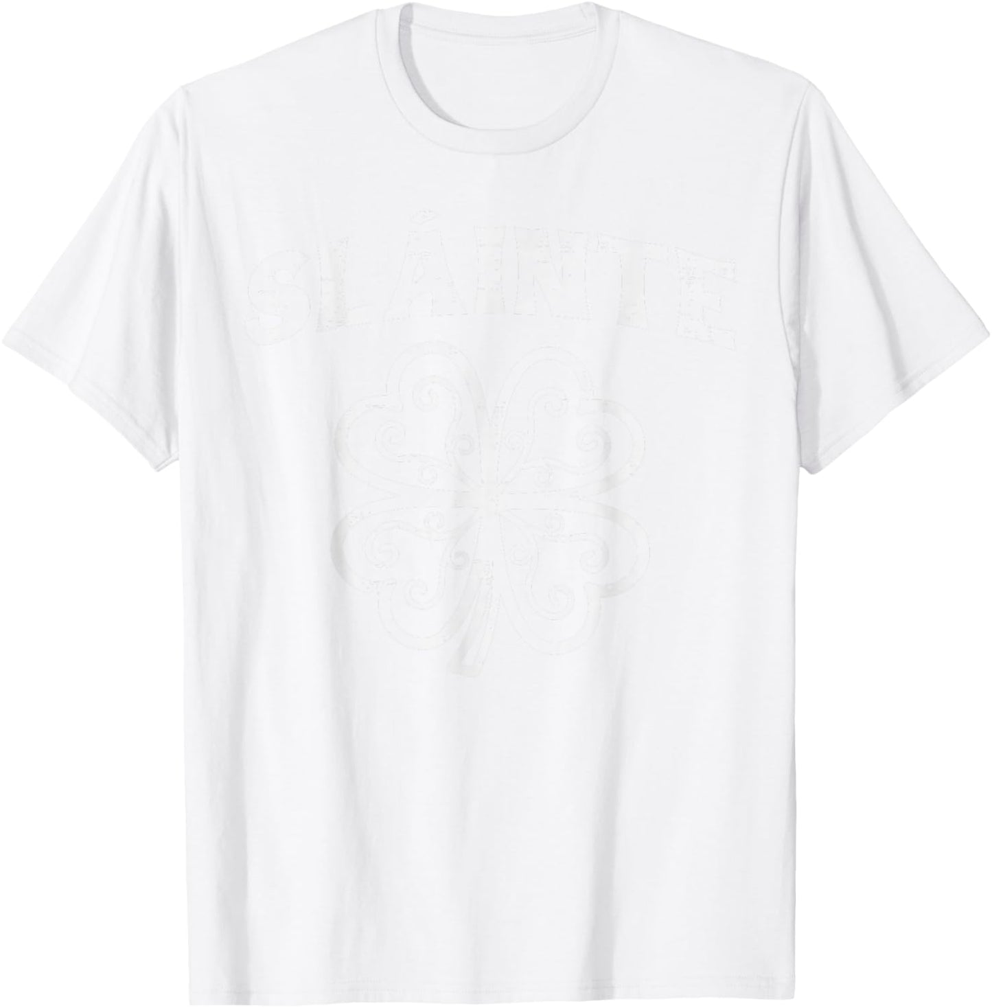 St Patricks Day Slainte Shamrock Saint Pattys Men Women Kids T-Shirt - T-Shirt | White