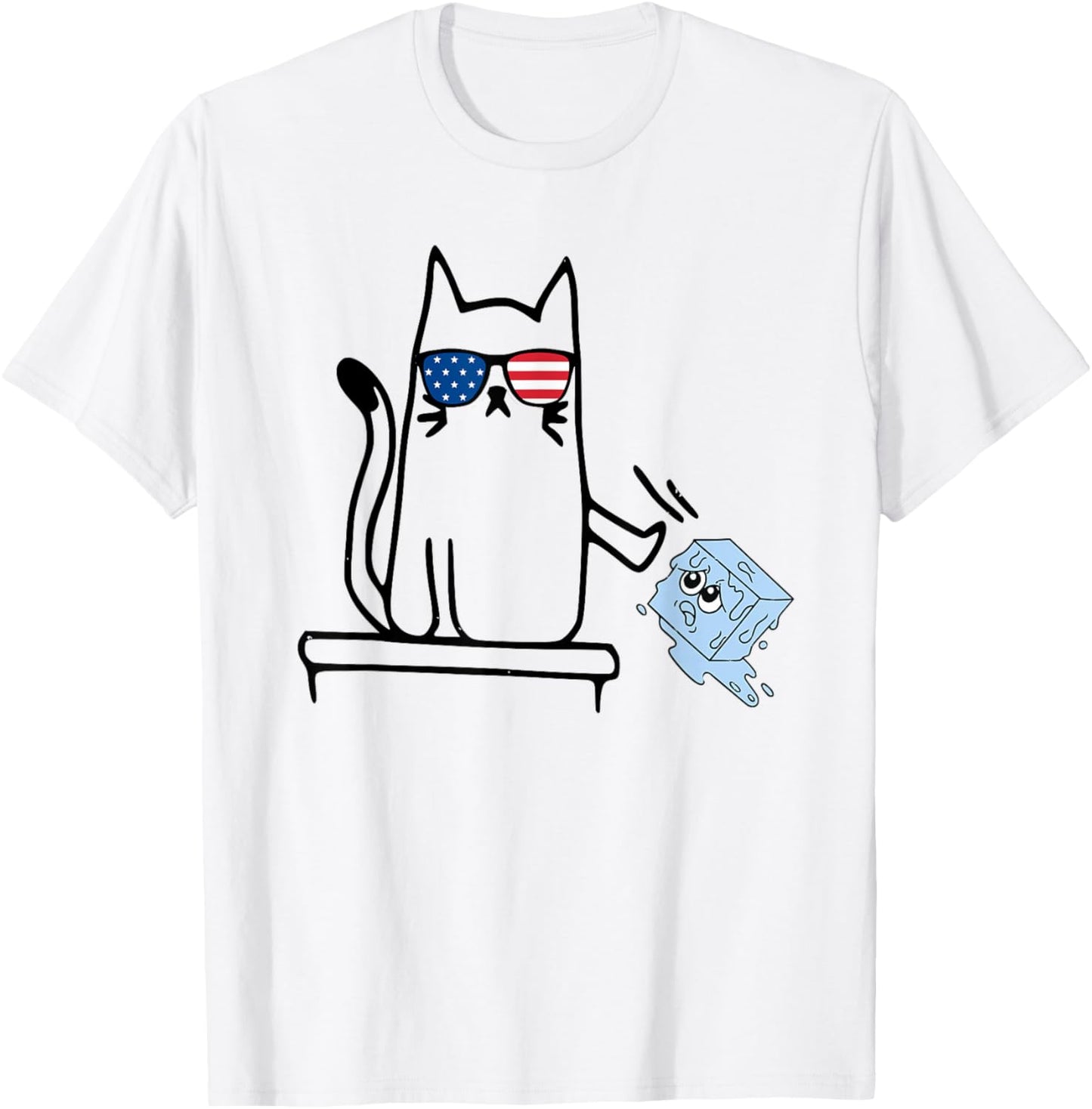 Anti ICE Out Now Cat Abolish Protest Resist Funny T-Shirt - T-Shirt | White