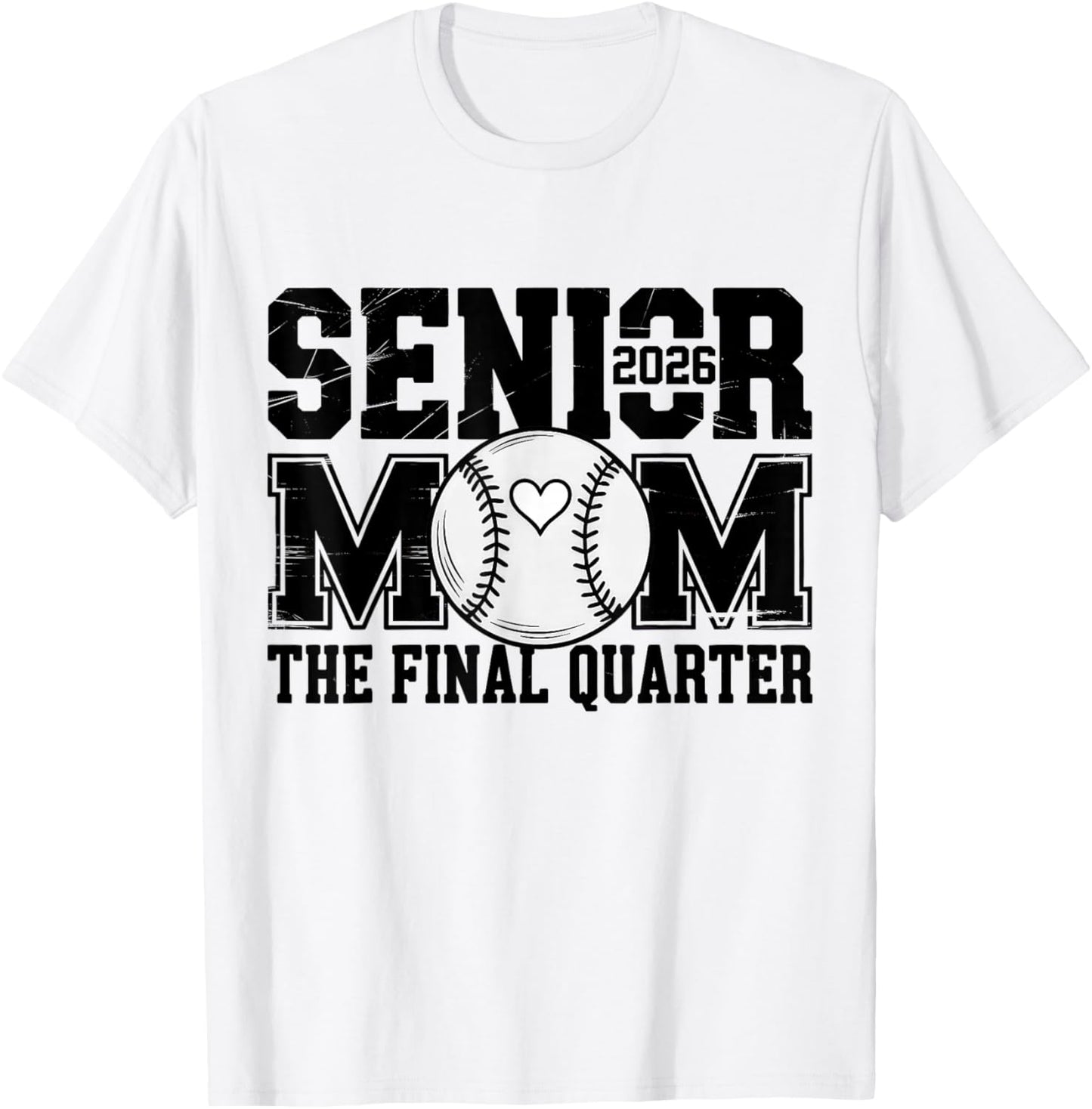 Senior Baseball Mom Baseball Mama Game Day Class of 2026 Mom T-Shirt - T-Shirt | White