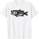 Minimal Line Art Minimalist Abstract Sketch Scribble Bass T-Shirt - T-Shirt | White