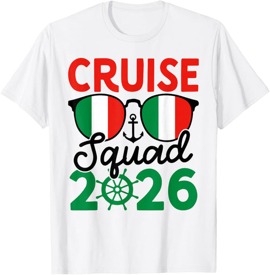 Italy Cruise Squad 2026 Summer Vacation Matching Family T-Shirt - T-Shirt | White