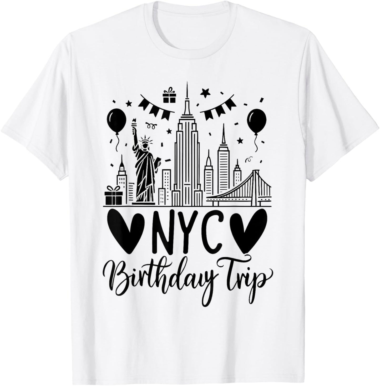 NYC Birthday Trip New York Birthday T-Shirt - T-Shirt | White