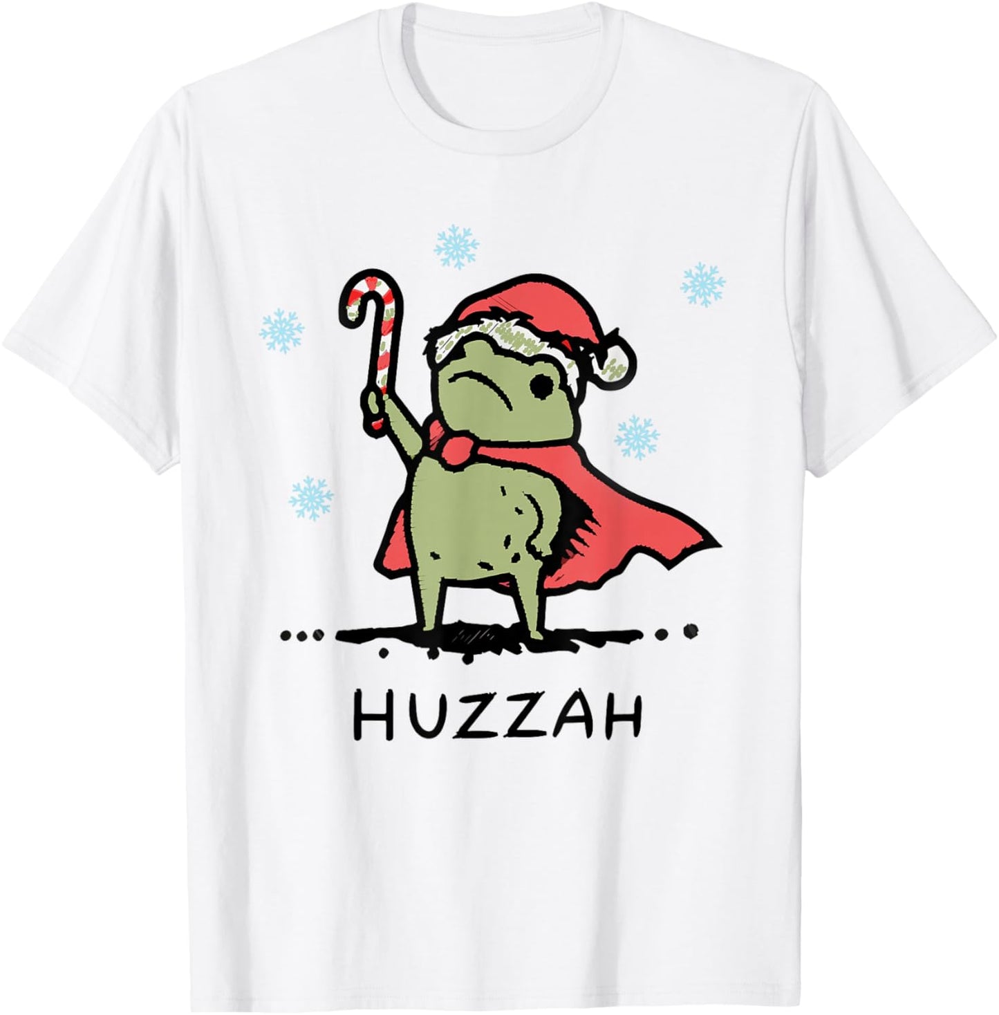 Frog Huzzah Frog Knight Funny Sword Meme Quote Christmas T-Shirt - T-Shirt | White