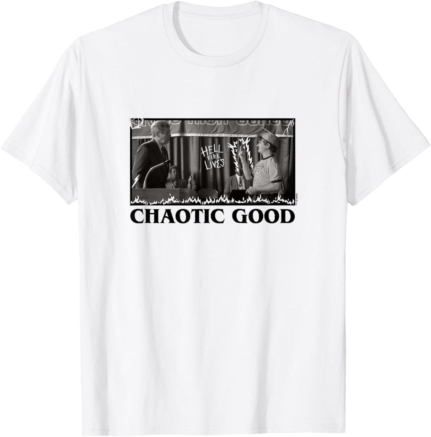 Stranger Things Chaotic Good Graduation Officially Licensed T-Shirt - T-Shirt | White