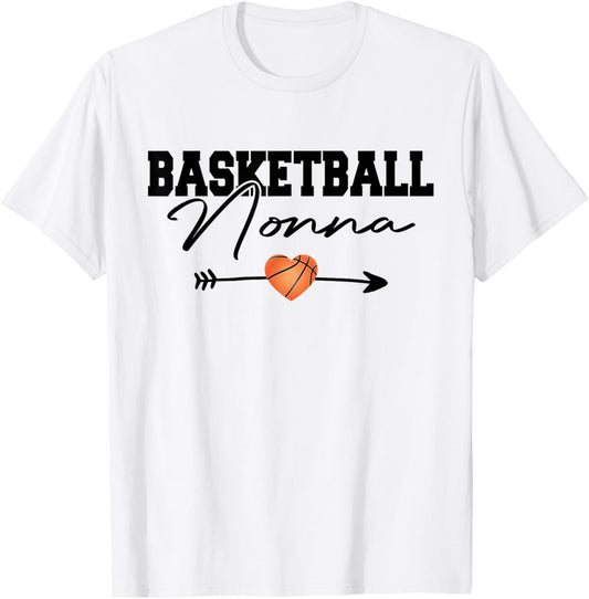 Basketball Nonna Family Matching Funny Basketball T-Shirt - T-Shirt | White