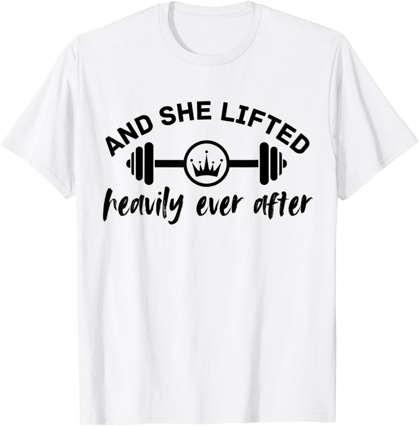 Funny Woman Workout She Lifted Heavily Sarcastic Gym T-Shirt - T-Shirt | White