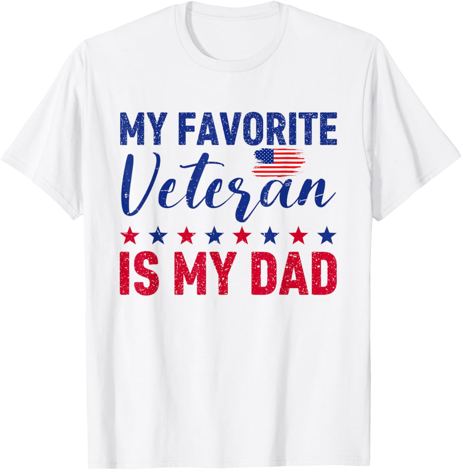 Father Veterans Day My Favorite Veteran is My Dad Proud Kids T-Shirt - T-Shirt | White