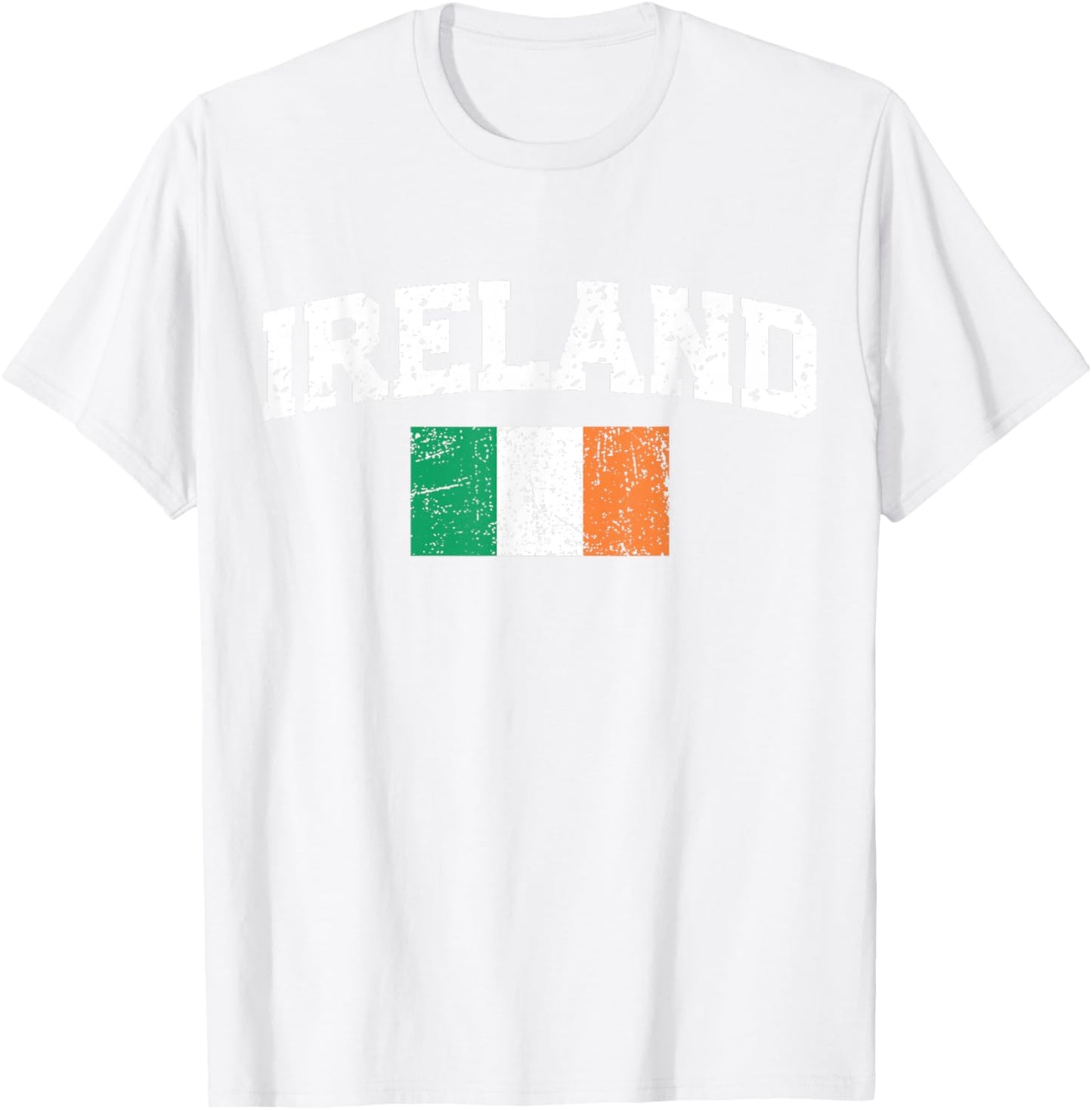 Vintage Ireland Irish Flag St Patrick's Day Men Women Kids T-Shirt - T-Shirt | White
