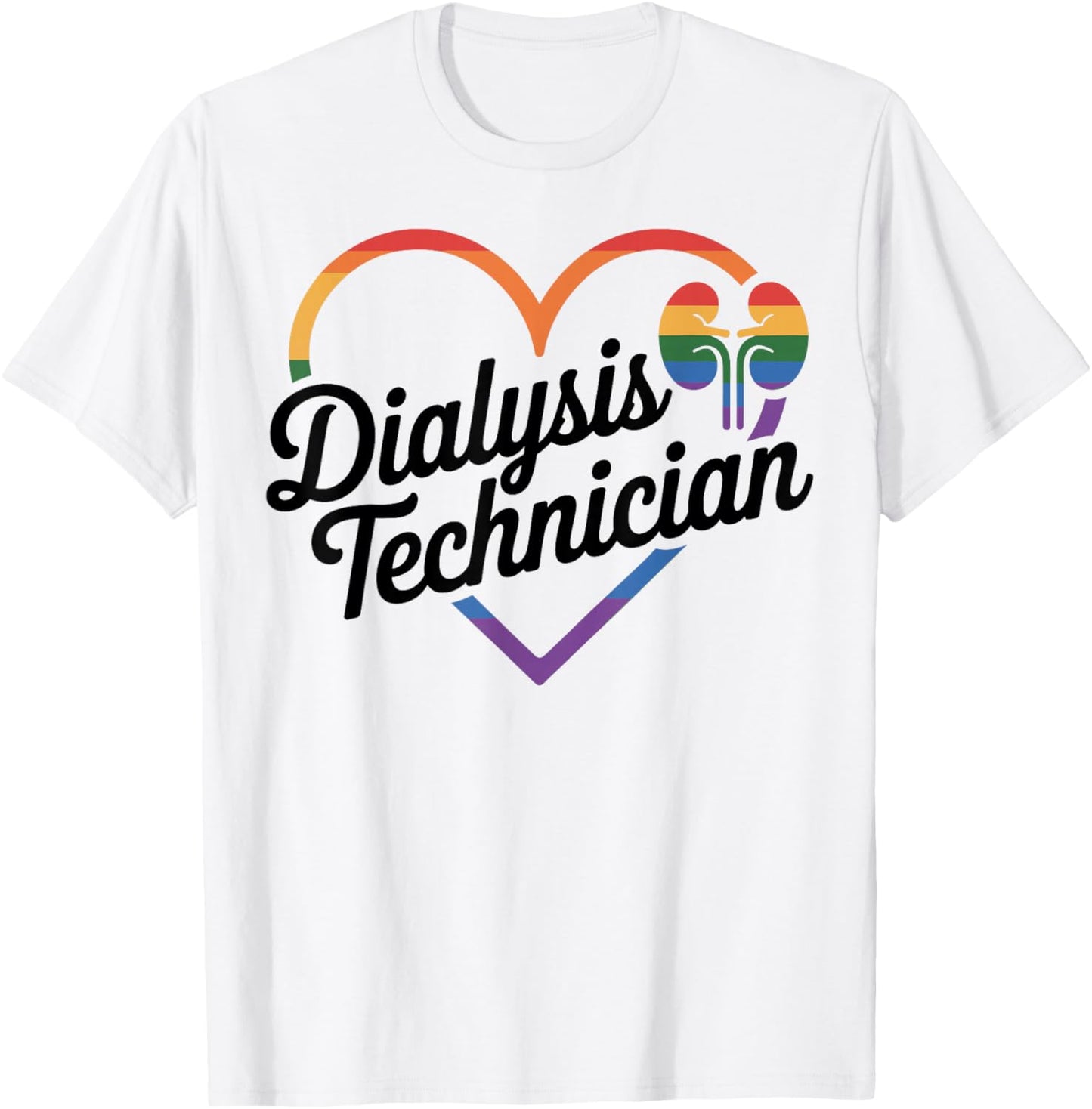 Dialysis Technician Heart Dialysis Tech T-Shirt - T-Shirt | White