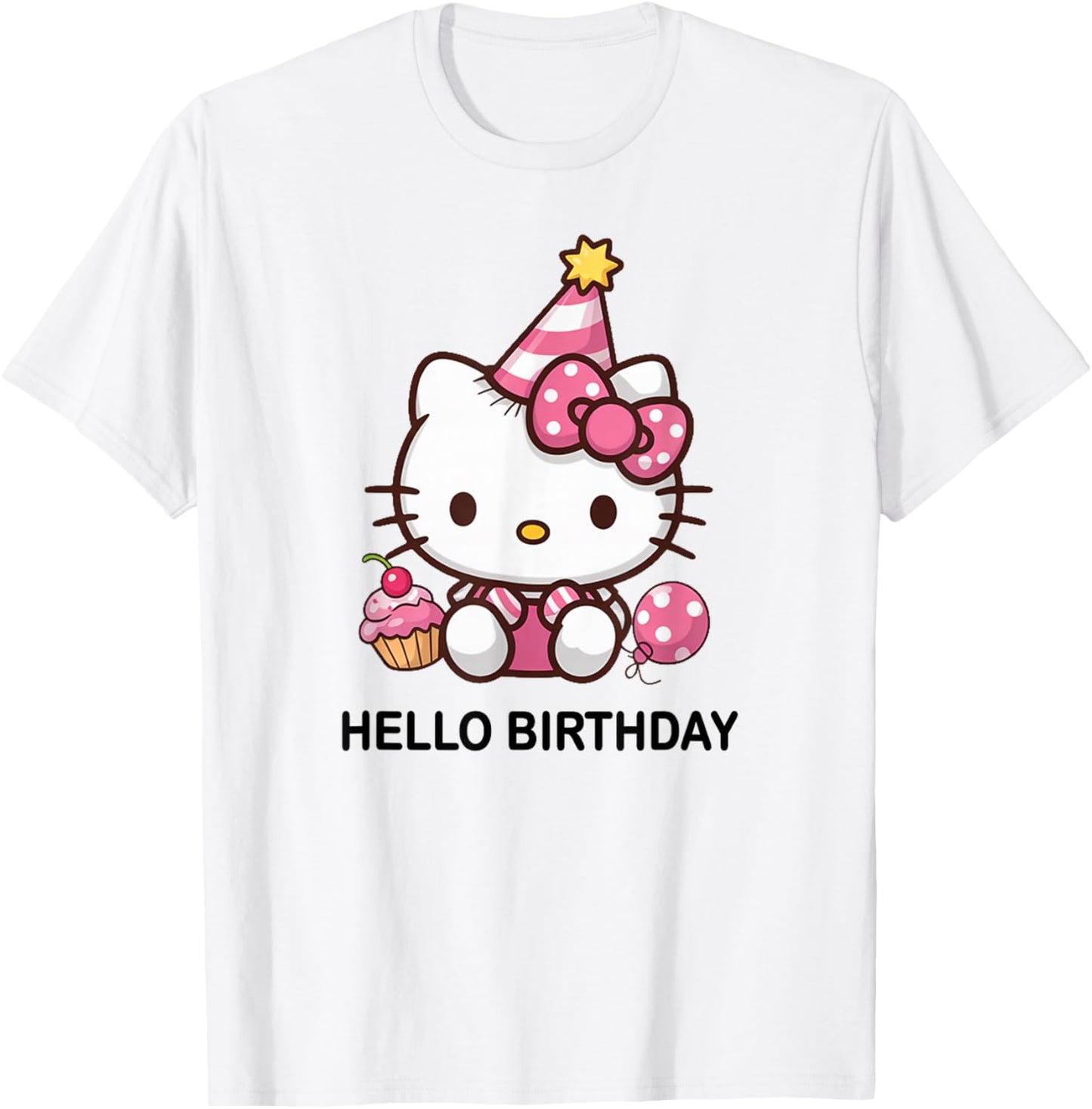 Kitty Birthday Party for Kids Cute Cat Birthday for Girl T-Shirt - T-Shirt | White