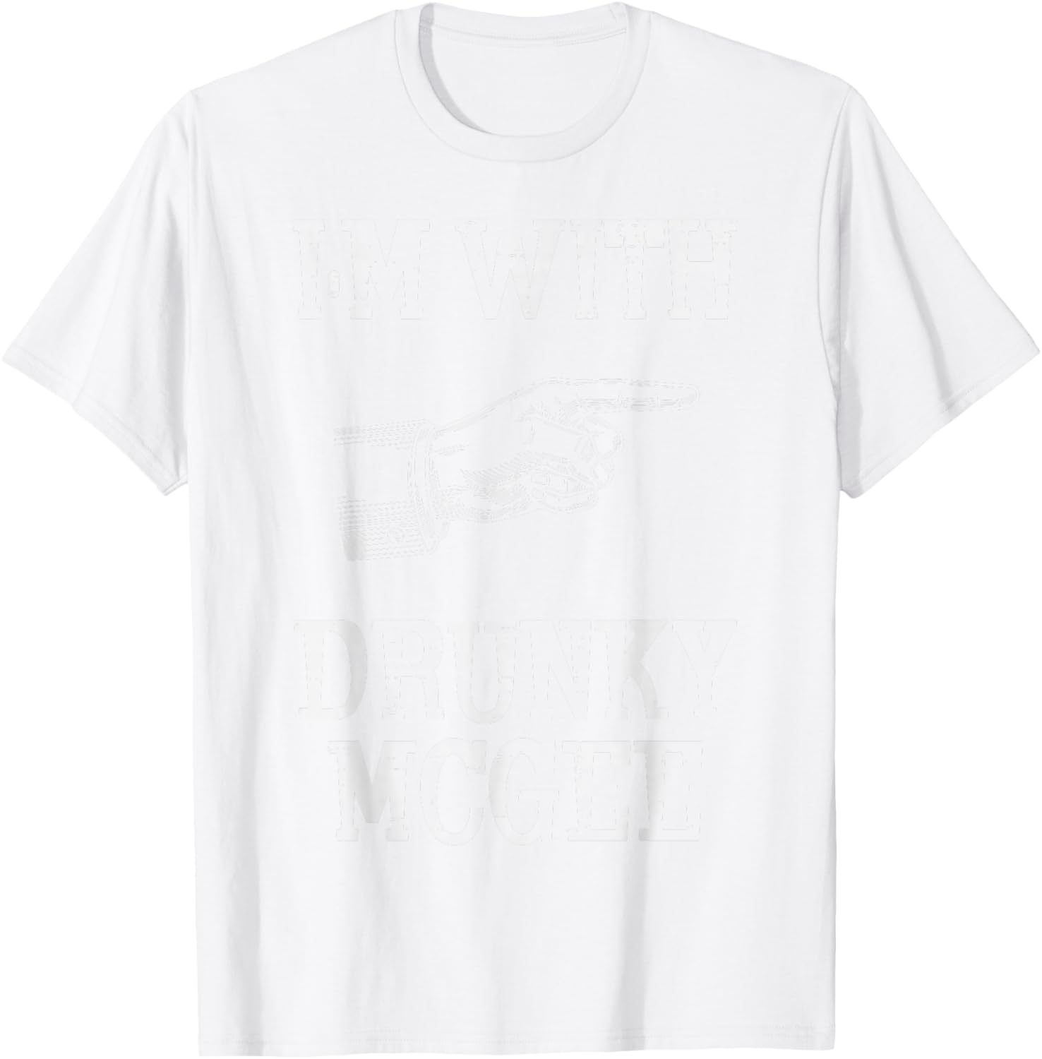 St Patricks Day Im with Drunky McGee Saint Pattys Men Women T-Shirt - T-Shirt | White
