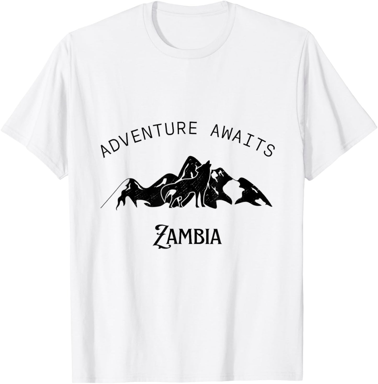Adventure Awaits Vacation Travel Zambia T-Shirt - T-Shirt | White