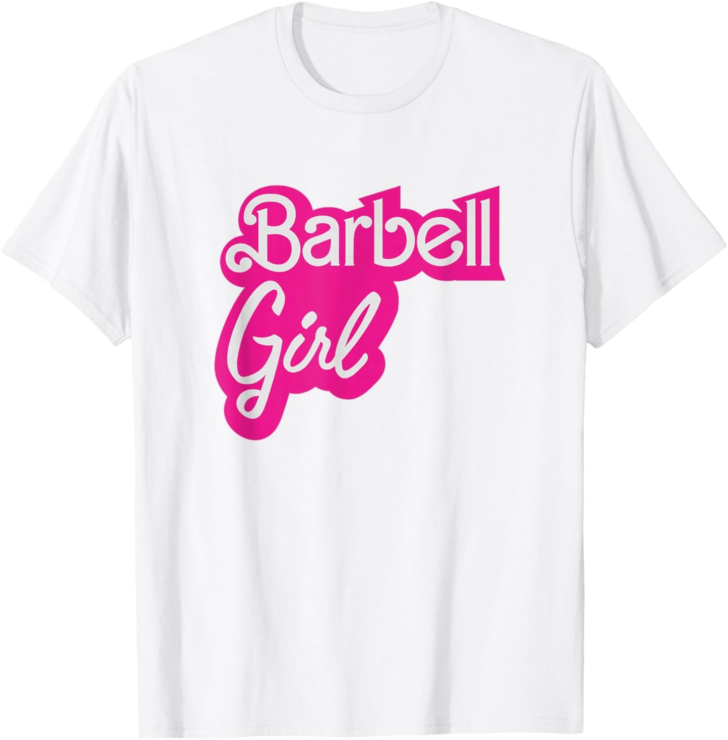 Barbell Girl | Cute Funny Gym T-Shirt - T-Shirt | White