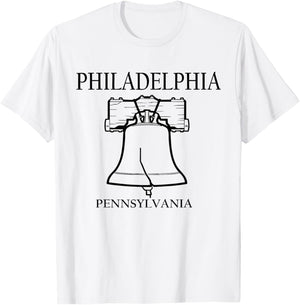 Philadelphia Pennsylvania Minimalist City Travel Souvenir T-Shirt - T-Shirt | White