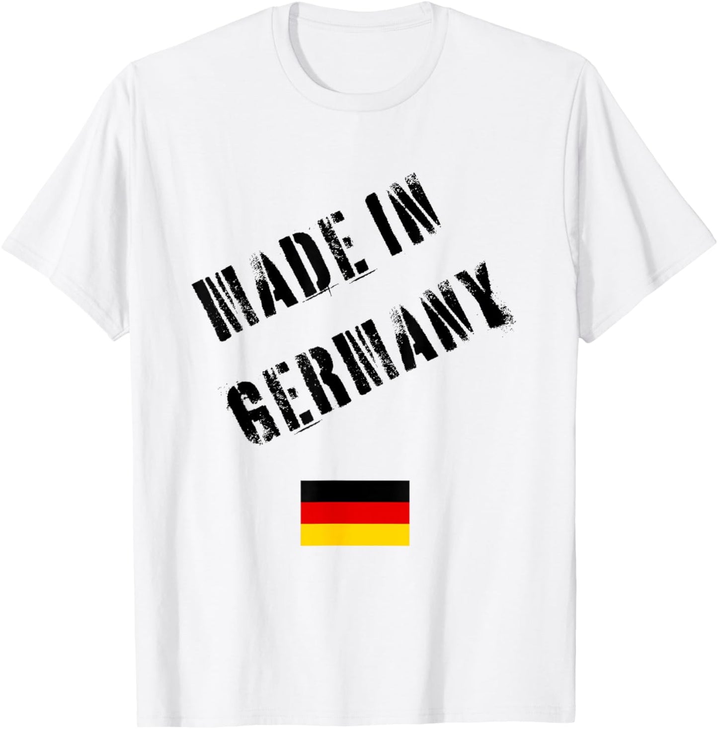 Made in Germany with Flag Funny T-Shirt - T-Shirt | White