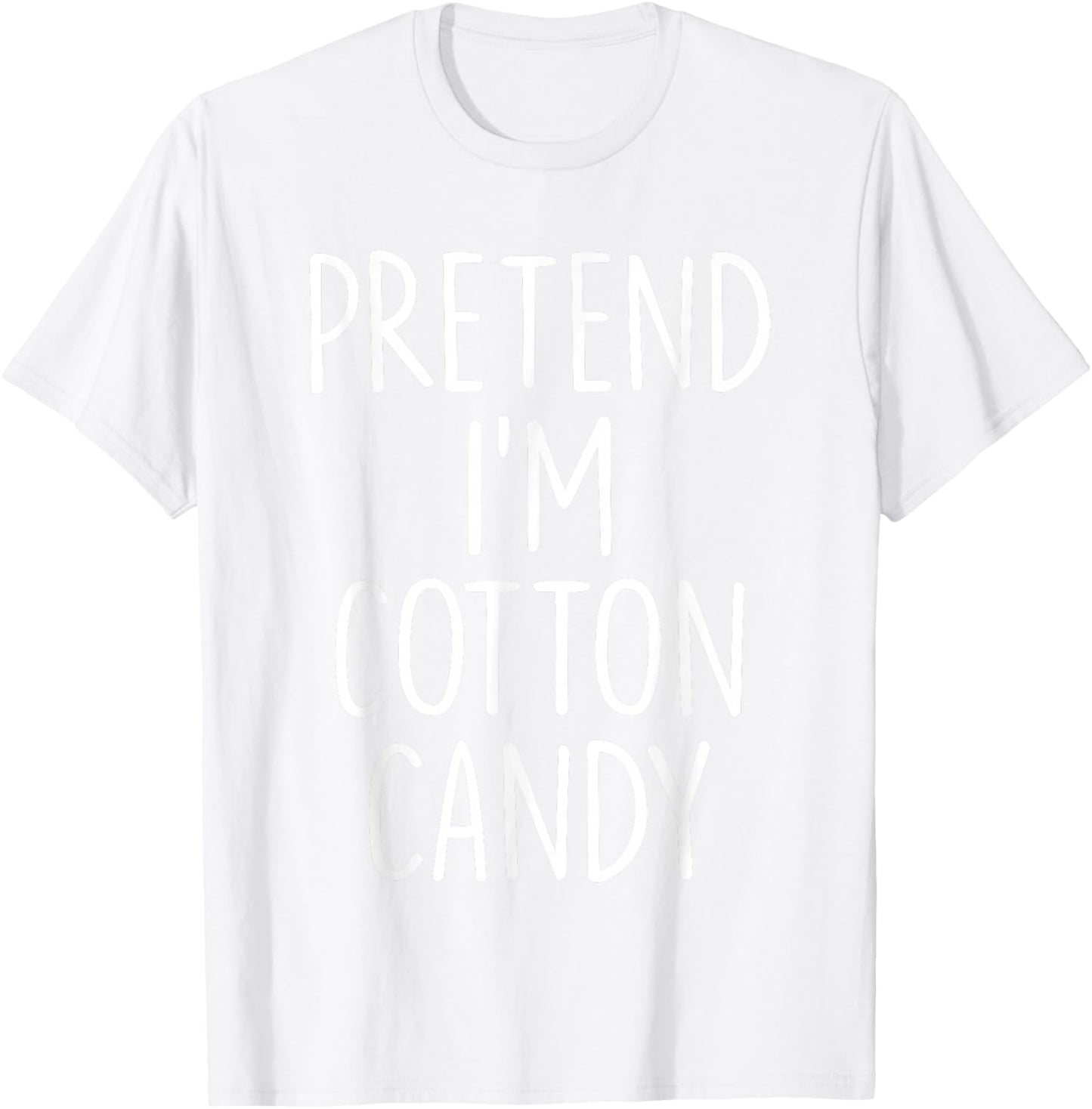 Pretend I'm Cotton Candy Halloween Couples Costume Matching T-Shirt - T-Shirt | White